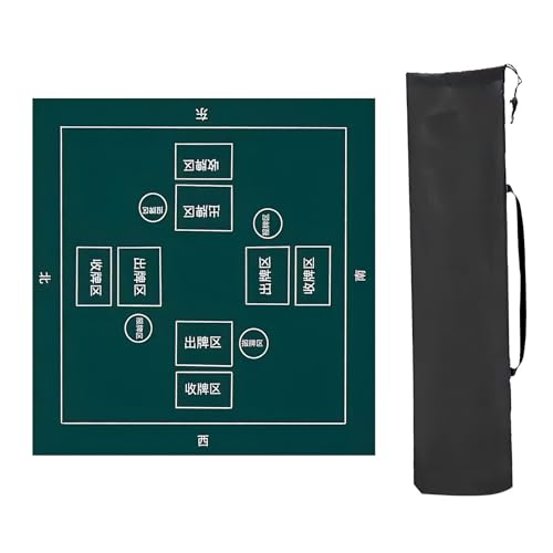 YTBHSHXZ Anti-Rutsch-Matte, verdickte rutschfeste und geräuschreduzierende Mahjong-Matte, für Mahjong-Spiele und Pokerspiele (grün, 2,90 x 90 cm) von YTBHSHXZ