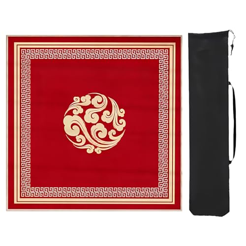 YTBHSHXZ Anti-Rutsch-Matte, verdicktes Mahjong-Pad für Poker, Kartenspiele, Brettspiele (rot, 1,90 cm) von YTBHSHXZ