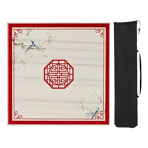 YTBHSHXZ Anti-Rutsch-Matte, verdicktes Mahjong-Pad für Poker, Kartenspiele, Brettspiele (rot, 10,85 cm) von YTBHSHXZ
