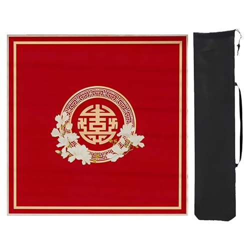 YTBHSHXZ Anti-Rutsch-Matte, verdicktes Mahjong-Pad für Poker, Kartenspiele, Brettspiele (rot, 2,90 cm) von YTBHSHXZ