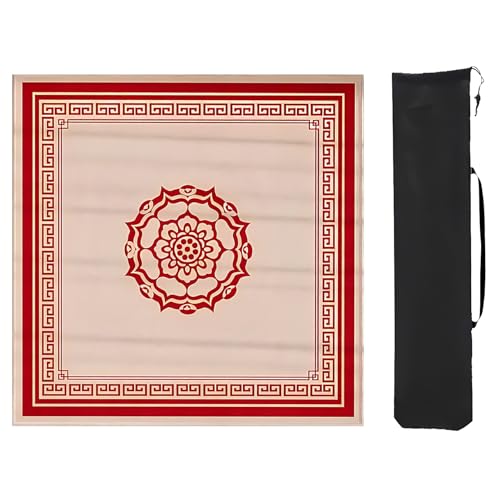 YTBHSHXZ Anti-Rutsch-Matte, verdicktes Mahjong-Pad für Poker, Kartenspiele, Brettspiele (rot, 4,90 cm) von YTBHSHXZ