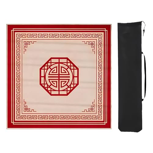 YTBHSHXZ Anti-Rutsch-Matte, verdicktes Mahjong-Pad für Poker, Kartenspiele, Brettspiele (rot, 7,85 cm) von YTBHSHXZ