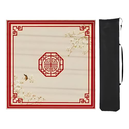 YTBHSHXZ Anti-Rutsch-Matte, verdicktes Mahjong-Pad für Poker, Kartenspiele, Brettspiele (rot, 9,90 cm) von YTBHSHXZ