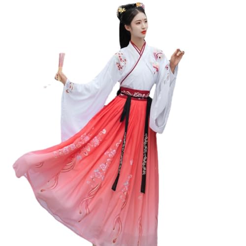 Hanfu Altes Kostüm Super Immortal Ming System Damen Han Element Summer, Weiß, XL Hanfu Altes Kostüm Super Immortal Ming System Damen Han Element Summer, Weiß, XL von YTDJJWLS