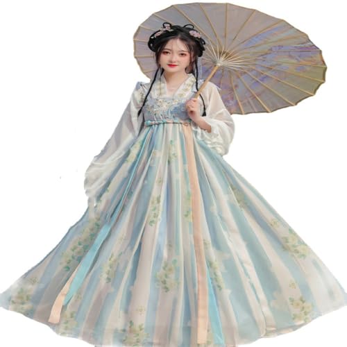 Hanfu Damenkostüm im chinesischen Stil, Sommer, Alltag, super unsterblich, Han-Element, Tang-System, blau, Größe L Hanfu Damenkostüm im chinesischen Stil, Sommer, Alltag, super unsterblich, Han-Element, Tang-System, blau, Größe L von YTDJJWLS