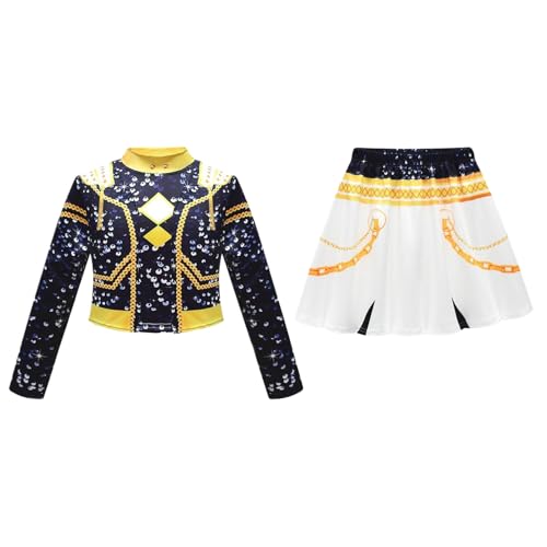 YTGOCN Mädchen Halloween Kostüm, Party Outfit, Langarm Oberteil Shorts zum Verkleiden für Feiertag Bühnenaufführung Maskerade Familienfeier Theateraufführung Party von YTGOCN