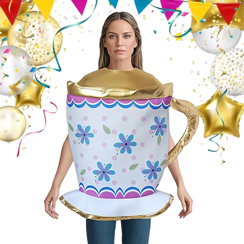 YTGOCN Tassenkostüm Anzug für Halloween - Teetasse Kerzenleuchter Cosplay Kleidung Erwachsene - Herren Damen Festliche Party Kleidung für Auftritte Geburtstagsfeier YTGOCN Tassenkostüm Anzug für Halloween - Teetasse Kerzenleuchter Cosplay Kleidung Erwachsene - Herren Damen Festliche Party Kleidung für Auftritte Geburtstagsfeier von YTGOCN