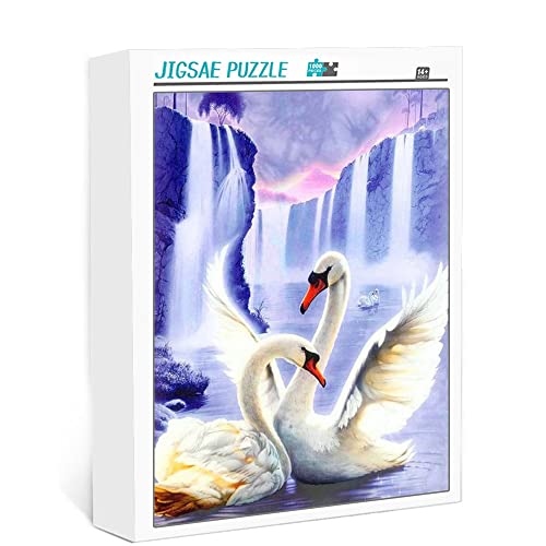 1000 Pieces of Adult Puzzle swan Classic Puzzle Brain teasers Puzzle Game Gift Jigsaw Puzzle for Children and Adults (75x50cm) von YTLIUYUANDE