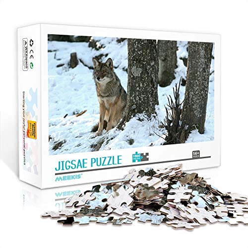 1000 Teile Mini-Puzzle für Erwachsene Coyote Klassisches Puzzle Herausforderndes Spiel DIY-Geschenk (38 x 26 cm Kartonpuzzle) Puzzles für Erwachsene und Kinder von YTLIUYUANDE