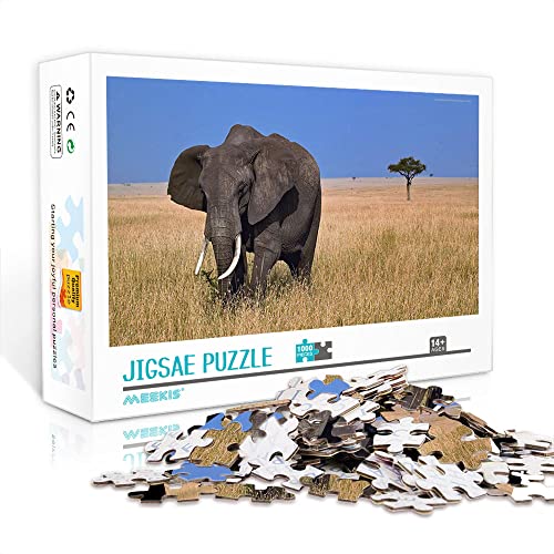 1000 Teile Mini-Puzzle für Erwachsene Elefant Klassisches Puzzle und herausforderndes Spiel (Kartonpuzzle 38x26cm) Puzzle für Erwachsene und Kinder von YTLIUYUANDE