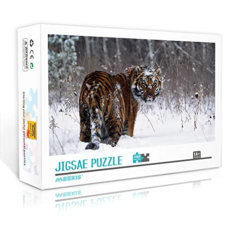 1000 Teile Mini-Puzzle für Erwachsene Tiger Klassisches Puzzle Herausforderndes Spiel DIY-Geschenk (38 x 26 cm Kartonpuzzle) Puzzles für Erwachsene und Kinder von YTLIUYUANDE