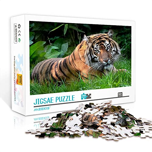 1000 Teile Minipuzzle für Erwachsene Tiger Classic Puzzle Family Challenge Game Puzzle Gift (38x26cm Kartonpuzzle) Puzzles für Erwachsene und Kinder von YTLIUYUANDE