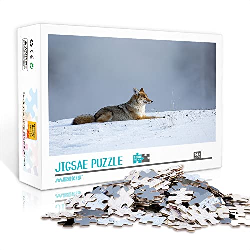 Mini-Puzzle für Erwachsene 1000 Teile Coyote Puzzle-Set Lustige Familienspiele für Erwachsene (Papppuzzle 38 x 26 cm) Puzzle für Erwachsene und Kinder von YTLIUYUANDE