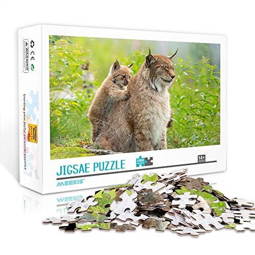 Mini-Puzzle für Erwachsene 1000 Teile Lynx Puzzle-Set Herausforderndes Puzzlespiel-Geschenk (38x26cm-Papppuzzle) Puzzles für Erwachsene und Kinder von YTLIUYUANDE