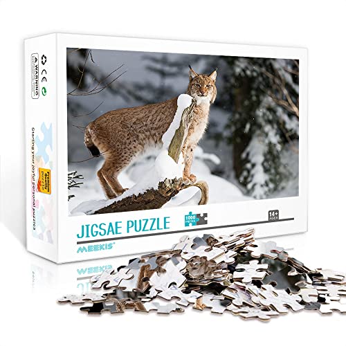 Mini Puzzle für Erwachsene 1000 Teile Lynx Puzzle Set Puzzle DIY Home Entertainment Spielzeug (38x26cm Kartonpuzzle) Puzzles für Erwachsene und Kinder von YTLIUYUANDE