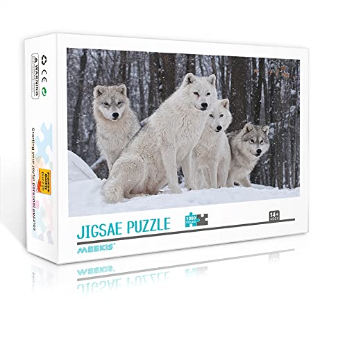 Mini Puzzle für Erwachsene 1000 Teile Wolf Set Puzzle Dekompressionsspiel Spielzeug Geschenk (38x26cm Kartonpuzzle) Puzzles für Erwachsene und Kinder von YTLIUYUANDE