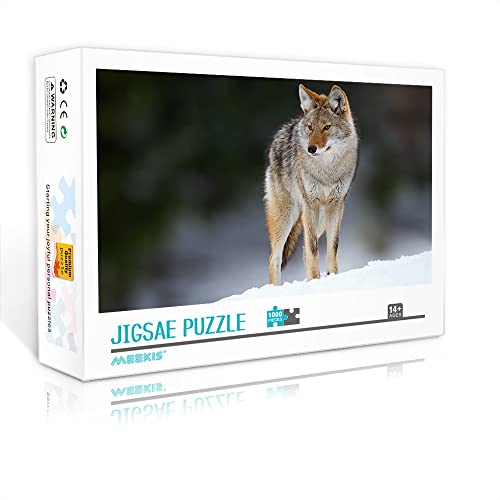 Minipuzzle für Erwachsene 1000 Teile Coyote Set Puzzle Family Fun Game Puzzle Gift (Kartonpuzzle 38x26cm) Puzzles für Erwachsene 1000 Teile von YTLIUYUANDE