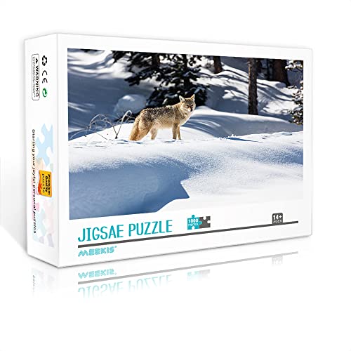 Minipuzzle für Erwachsene 1000 Teile Coyote Set Puzzle Puzzle Spielzeug herausforderndes Spiel (38x26cm Kartonpuzzle) Puzzles für Erwachsene und Kinder von YTLIUYUANDE