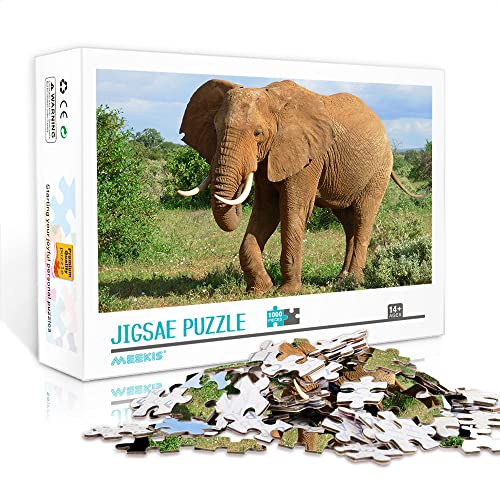 Minipuzzle für Erwachsene 1000 Teile Elefant Puzzle Set Family Fun Game Puzzle Gift (Papppuzzle 38x26cm) Puzzles für Erwachsene und Kinder von YTLIUYUANDE