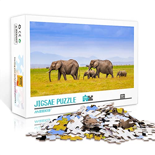 Minipuzzle für Erwachsene 1000 Teile Elefant Puzzleset Spielzeuggeschenke für Erwachsene und Kinder (Kartonpuzzle 38x26cm) Puzzles für Erwachsene und Kinder von YTLIUYUANDE