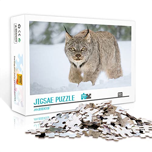Minipuzzle für Erwachsene 1000 Teile Lynx Set Puzzle Antistress Spiel Puzzle und Geschenke (Papppuzzle 38x26 cm) Puzzles für Erwachsene und Kinder von YTLIUYUANDE
