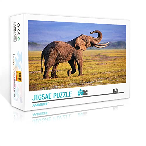 Minipuzzle für Erwachsene 1000 Teile Puzzle Elefant Puzzle herausforderndes Geschenk (Kartonpuzzle 38x26 cm) Puzzle für Erwachsene und Kinder von YTLIUYUANDE