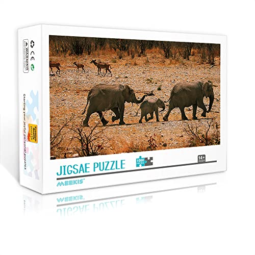 1000 Teile Mini-Puzzle für Erwachsene Elefant Klassisches Puzzle Familienspiel Puzzle Geschenk (38x26cm Kartonpuzzle) Puzzle für Erwachsene und Kinder von YTLIXIANGN