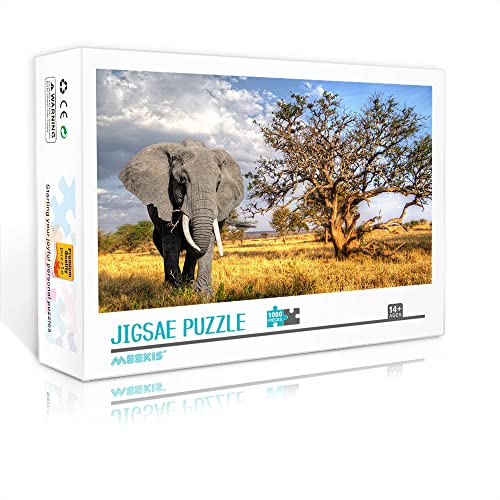 1000 Teile Minipuzzle für Erwachsene Elefant Klassisches Puzzle DIY Spielzeuggeschenk Klassisches Spielpuzzle (Kartonpuzzle 70x50cm) Puzzles für Erwachsene und Kinder von YTLIXIANGN