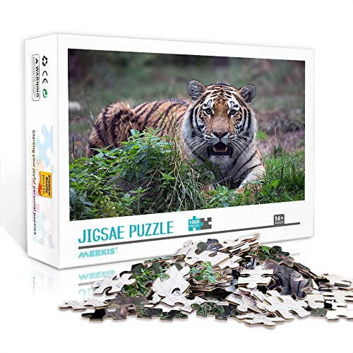 1000 Teile Minipuzzle für Erwachsene Tiger Classic Puzzle Family Challenge Game Puzzle Gift (38x26cm Kartonpuzzle) Puzzles für Erwachsene und Kinder von YTLIXIANGN