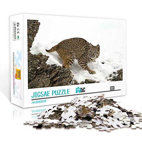 Mini-Puzzle für Erwachsene 1000 Teile Lynx Puzzle-Set Herausforderndes Puzzlespiel-Geschenk (38x26cm-Papppuzzle) Puzzles für Erwachsene und Kinder von YTLIXIANGN