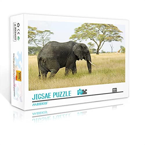 Minipuzzle für Erwachsene 1000 Teile Puzzle Elefant Anspruchsvolles künstlerisches Puzzle (Kartonpuzzle 38x26 cm) Puzzles für Erwachsene und Kinder von YTLIXIANGN
