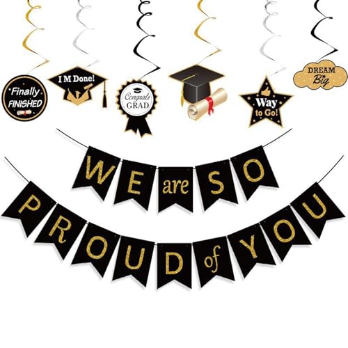 Graduation Decorations Banner Bunting Kit, Proud of You Gifts, Ideal for Congratulate Class of 2025, Graduation Party Decorations and Congratulations Banner Displays Graduation Decorations Banner Bunting Kit, Proud of You Gifts, Ideal for Congratulate Class of 2025, Graduation Party Decorations and Congratulations Banner Displays von YTPAFK