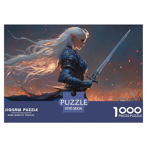 A Beautiful Elven Knight-Medieval Armor Hölzerne Puzzles Wasserfest 1000 Teile DIY- Puzzle Geschenke Für Erwachsene Bunt Herausfordernde Puzzlespiele​ von YTPONBCSTUG