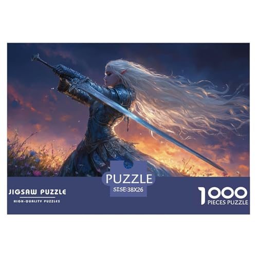 A Beautiful Elven Knight-Medieval Armor Hölzerne Puzzles Wasserfest 1000-teiliges Puzzle Für Erwachsene Herausfordernd Und Knifflig Herausfordernde Puzzlespiele​ von YTPONBCSTUG