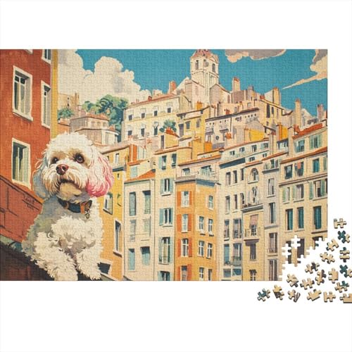 A Bichon Frise 1000 Teile Puzzle Nachhaltiges Puzzle Für Erwachsene | Hochwertige Umweltfreundliche Materialien |Geschenk Für Erwachsene|Retro Travel Poster of Lyon 1000pcs (75x50cm) von YTPONBCSTUG