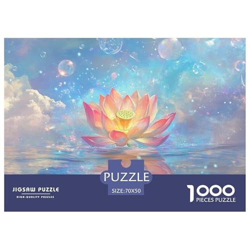 A Radiant Lotus Flower-Vibrant Colors Hölzerne Puzzles Wasserfest 1000 Teile DIY- Puzzle Geschenke Für Erwachsene Unmöglich Puzzle Zur Heimdekoration​ von YTPONBCSTUG