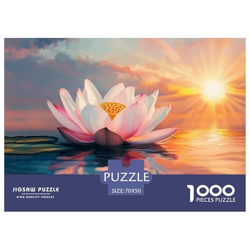 A Radiant Lotus Flower-Vibrant Colors Hölzerne Puzzles Wasserfest 1000 Teile DIY- Puzzle Geschenke Für Erwachsene Unmöglich Puzzle Zur Heimdekoration​ von YTPONBCSTUG