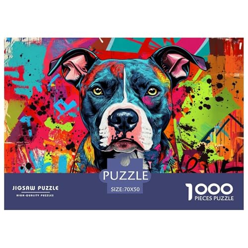 A Vibrant and Colorful Pit Bull-Graffiti-Style Hölzerne Puzzles Wasserfest 1000 Teile DIY- Puzzle Geschenke Für Erwachsene Bunt Lernspiele A Vibrant and Colorful Pit Bull-Graffiti-Style Hölzerne Puzzles Wasserfest 1000 Teile DIY- Puzzle Geschenke Für Erwachsene Bunt Lernspiele von YTPONBCSTUG
