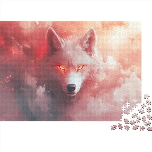 A White Wolf 1000 Stück Jigsaw Puzzle Lernpuzzle Familienspiel Geschenk Für Erwachsene -Watercolor Style 1000pcs (75x50cm) von YTPONBCSTUG