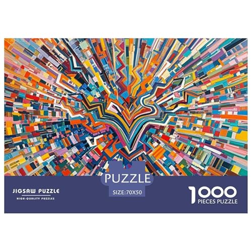 Abstrakte Kunst Hölzerne Puzzles Wasserfest 1000 Teile DIY- Puzzle Für Erwachsene Unmöglich Lernspiele von YTPONBCSTUG