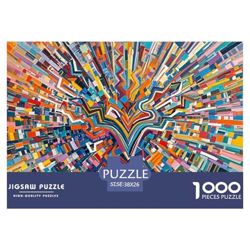 Abstrakte Kunst Hölzerne Puzzles Wasserfest 1000-teiliges Puzzle Geschenke Für Erwachsene Buntzur Heimdekoration von YTPONBCSTUG