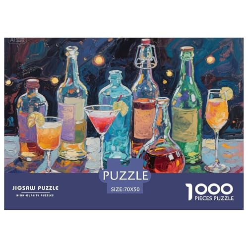 Alkohol Hölzerne Puzzles Wasserfest 1000 Teile DIY- Puzzle Geschenke Für Erwachsene Unmöglich Lernspiele von YTPONBCSTUG