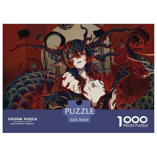 Anime Girl Hölzerne Puzzles Wasserfest 1000 Teile DIY- Puzzle Für Erwachsene Bunt Lernspiele​ von YTPONBCSTUG