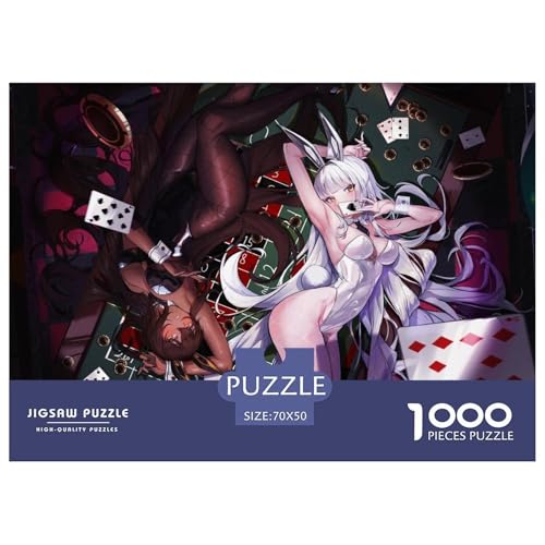 Anime Girl Hölzerne Puzzles Wasserfest 1000 Teile DIY- Puzzle Für Erwachsene Spaß Lernspiele​ von YTPONBCSTUG