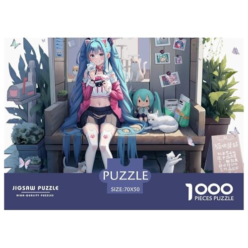 Anime Girl Hölzerne Puzzles Wasserfest 1000 Teile DIY- Puzzle Für Erwachsene Spaß Puzzle Zur Heimdekoration​ von YTPONBCSTUG