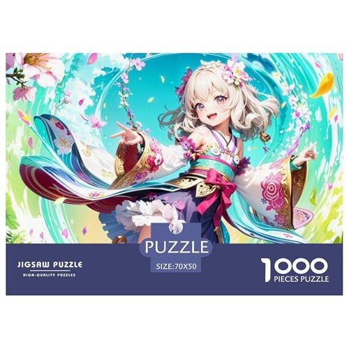 Anime Girl Hölzerne Puzzles Wasserfest 1000 Teile DIY- Puzzle Für Erwachsene Spaß Puzzle Zur Heimdekoration​ von YTPONBCSTUG
