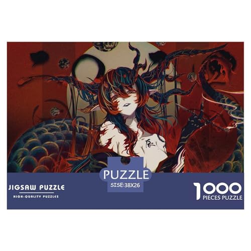 Anime Girl Hölzerne Puzzles Wasserfest 1000 Teile DIY- Puzzle Für Erwachsene Unmöglich Puzzle Zur Heimdekoration​ von YTPONBCSTUG