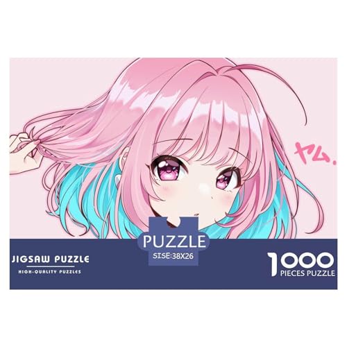 Anime Girl Hölzerne Puzzles Wasserfest 1000 Teile DIY- Puzzle Geschenke Für Erwachsene Bunt Herausfordernde Puzzlespiele​ von YTPONBCSTUG