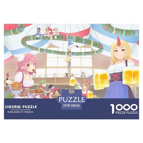 Anime Girl Hölzerne Puzzles Wasserfest 1000 Teile DIY- Puzzle Geschenke Für Erwachsene Bunt Lernspiele​ von YTPONBCSTUG