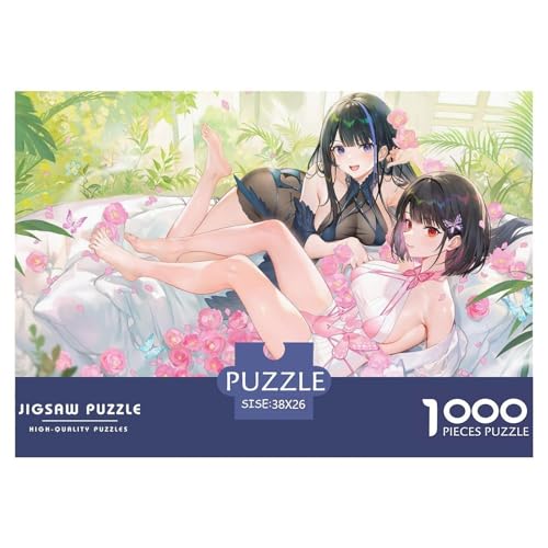 Anime Girl Hölzerne Puzzles Wasserfest 1000 Teile DIY- Puzzle Geschenke Für Erwachsene Spaß Herausfordernde Puzzlespiele​ von YTPONBCSTUG